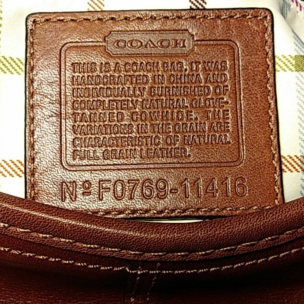 Vintage leather Coach bag